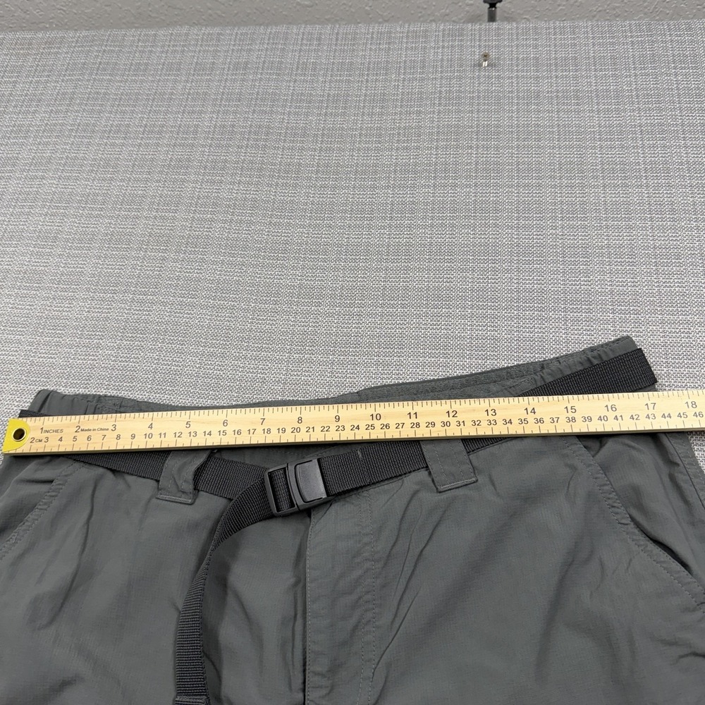 Columbia Omni-Shade Pants Mens 34x30 Gray Nylon Hiking Cargo Outdoor Belted - Picture 12 of 13